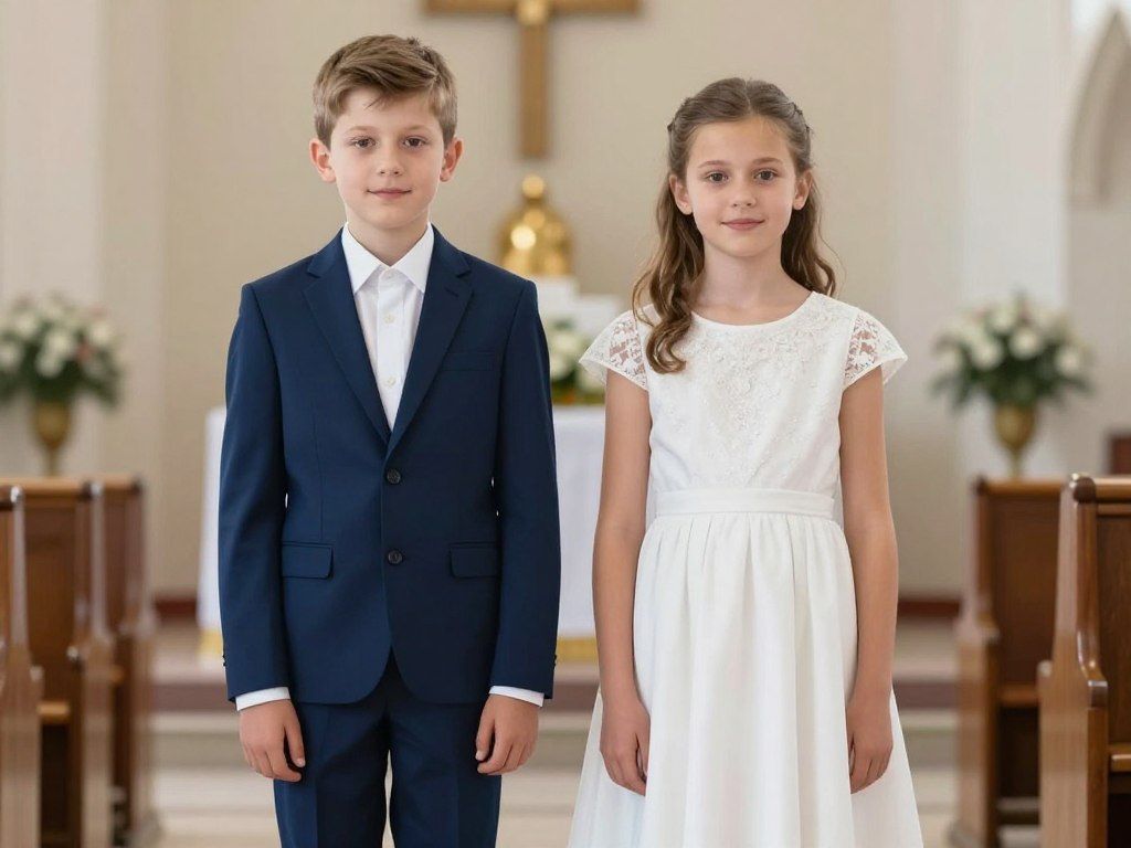 Elegancki strój na rocznicę komunii dla dziecka