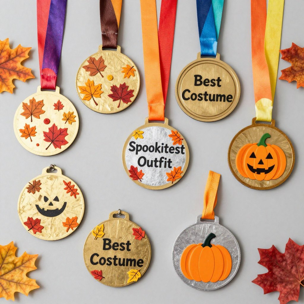 Samodzielnie wykonane medale dla dzieci z jesiennymi motywami