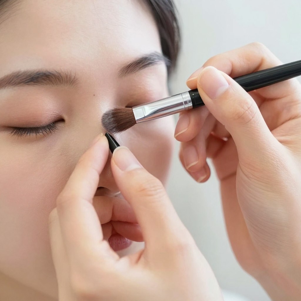 Delikatne używanie cieni do powiek