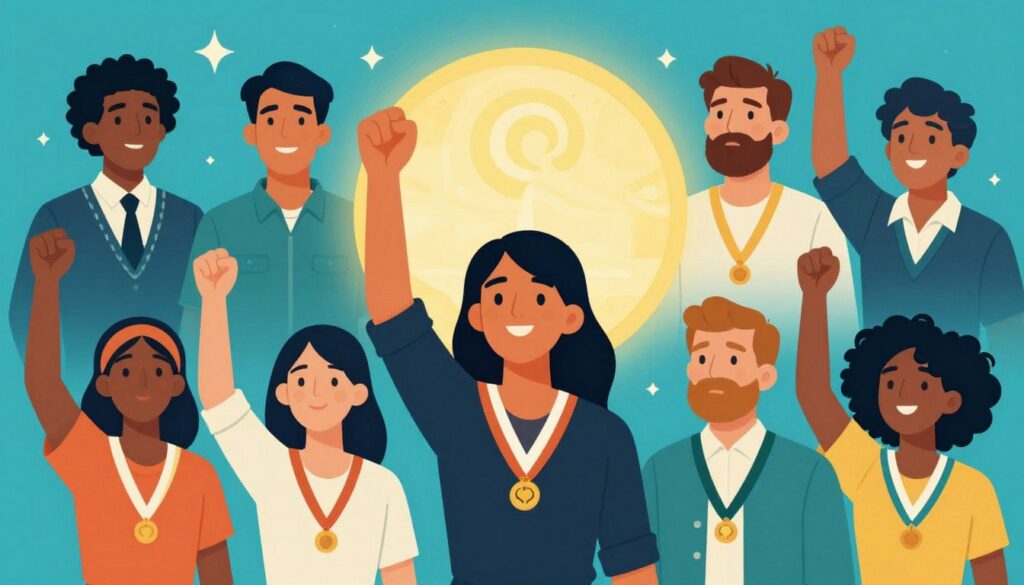 Symbole ruchu praw obywatelskich reprezentujące Wodników