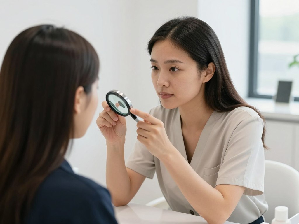 analiza typu skóry pod podkład