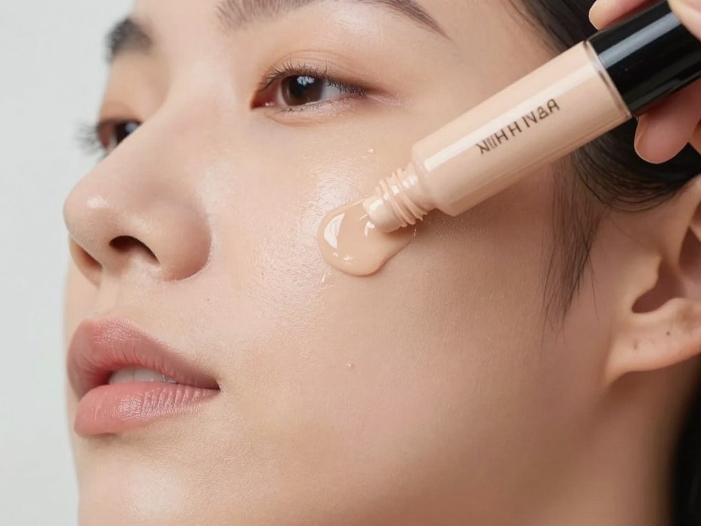 aplikacja bazy pod makijaż przed podkładem