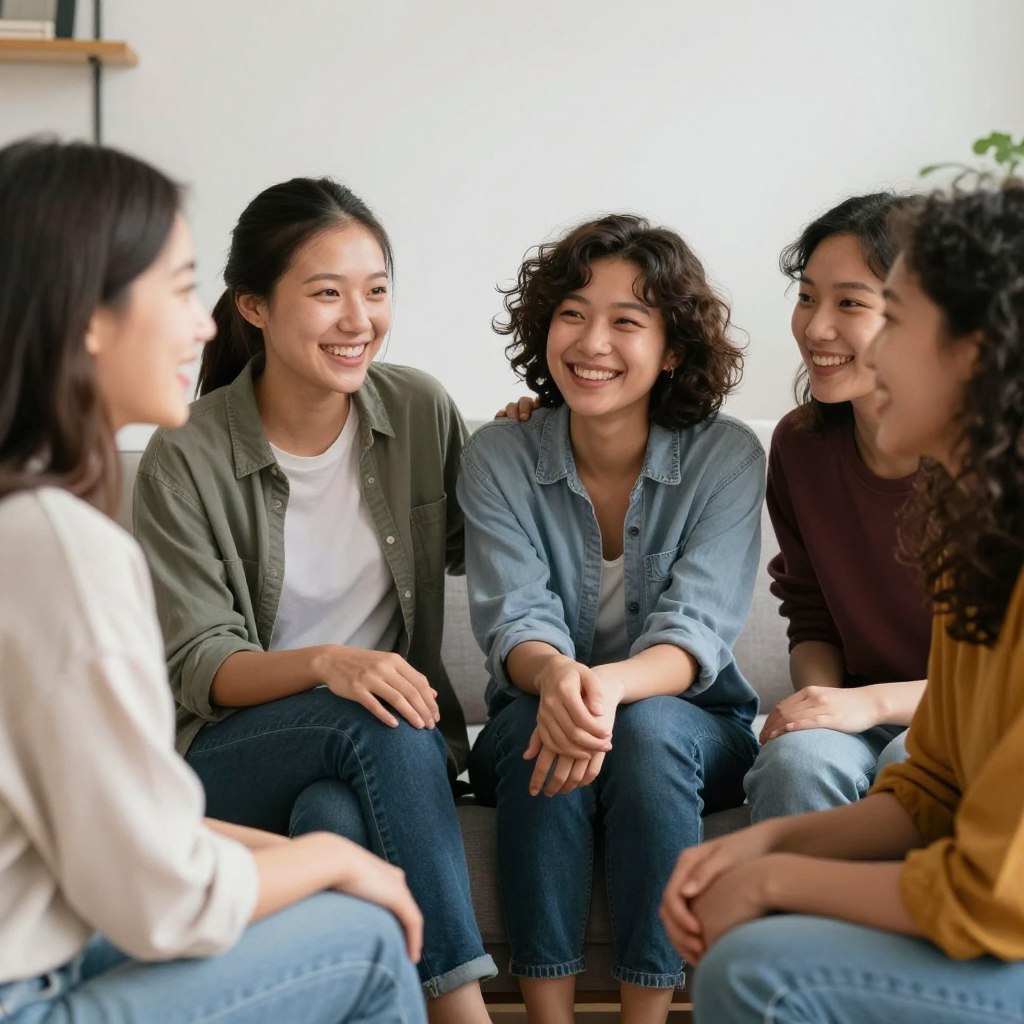 grupa wspierających się przyjaciół