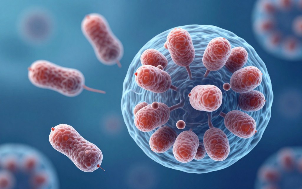 ilustracja grzybów Candida albicans