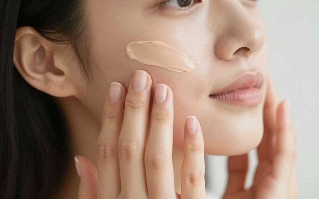 nakładanie podkładu palcami technika