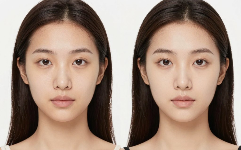 średnie krycie podkład przed i po