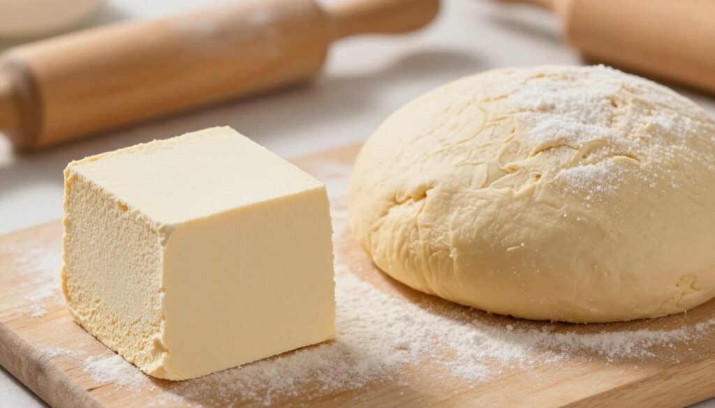 świeże drożdże piekarskie i rosnące ciasto