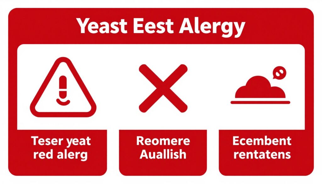 symbol alergii z przekreślonymi drożdżami