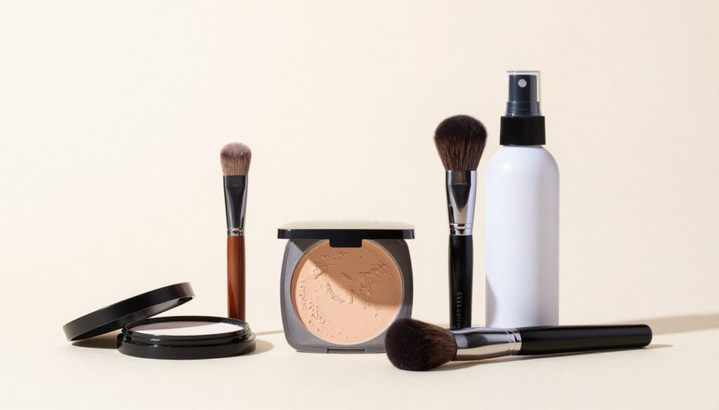 utrwalanie podkładu puder spray