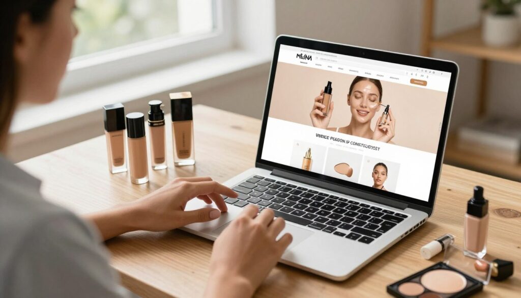 zakup podkładu online laptop kosmetyki