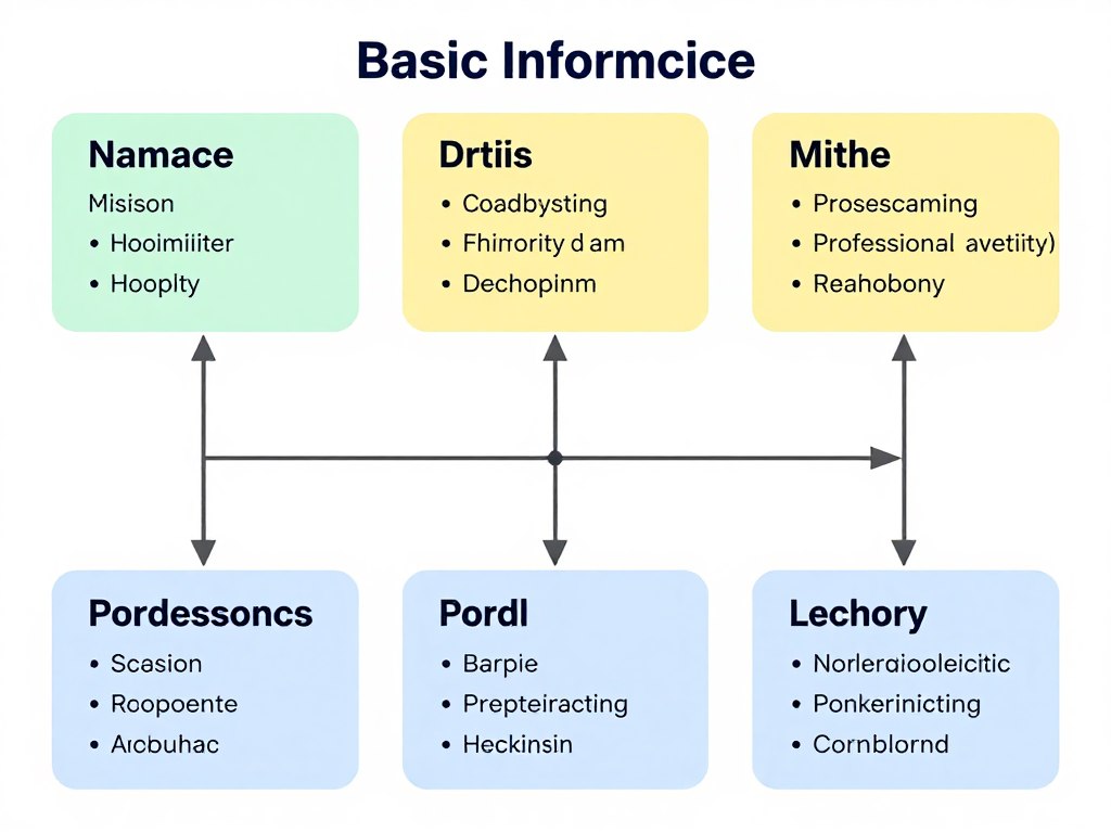 Dane podstawowe w biogramie - schemat