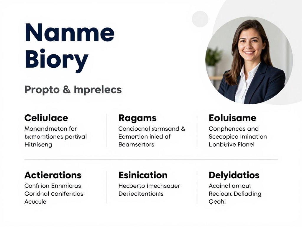 Elementy profesjonalnego biogramu - infografika