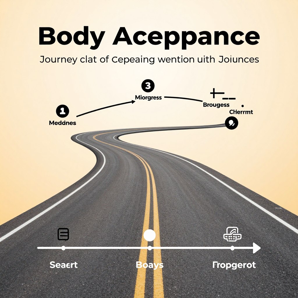 Mapa drogowa procesu akceptacji ciała z zaznaczonymi etapami