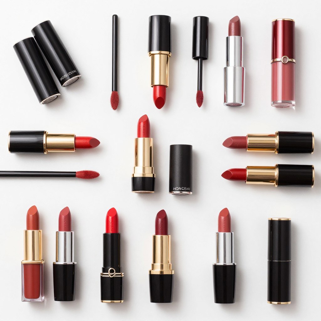 Popularne drogeryjne czerwone szminki w różnych odcieniach
