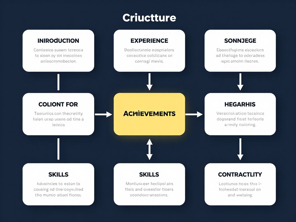 Struktura profesjonalnego biogramu - schemat
