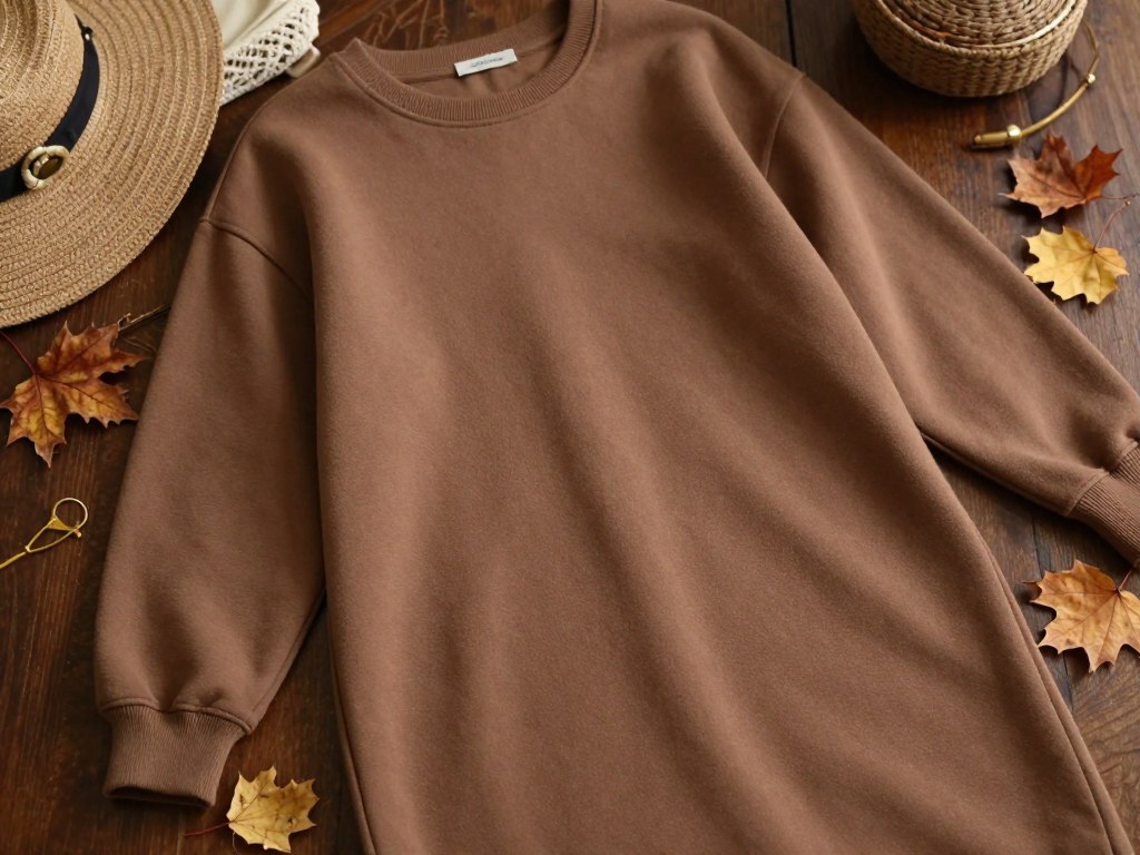 Sukienka dresowa maxi w kolorze mokka Sukienka dresowa maxi w kolorze mokka