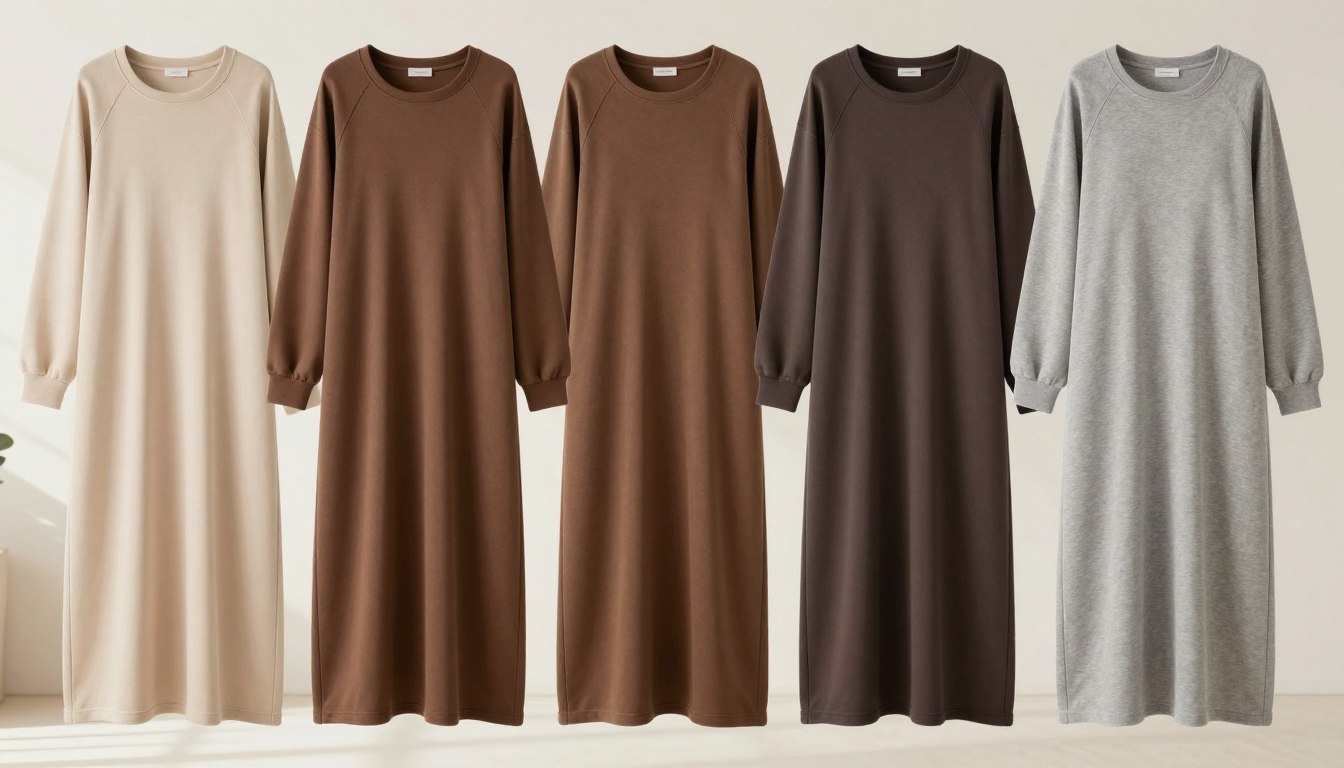 Sukienka dresowa maxi w różnych stylach i kolorach
