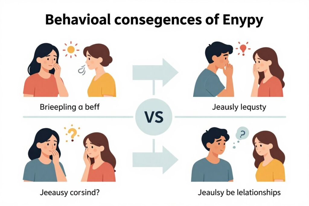 Wizualizacja skutków zawiści i zazdrości w relacjach