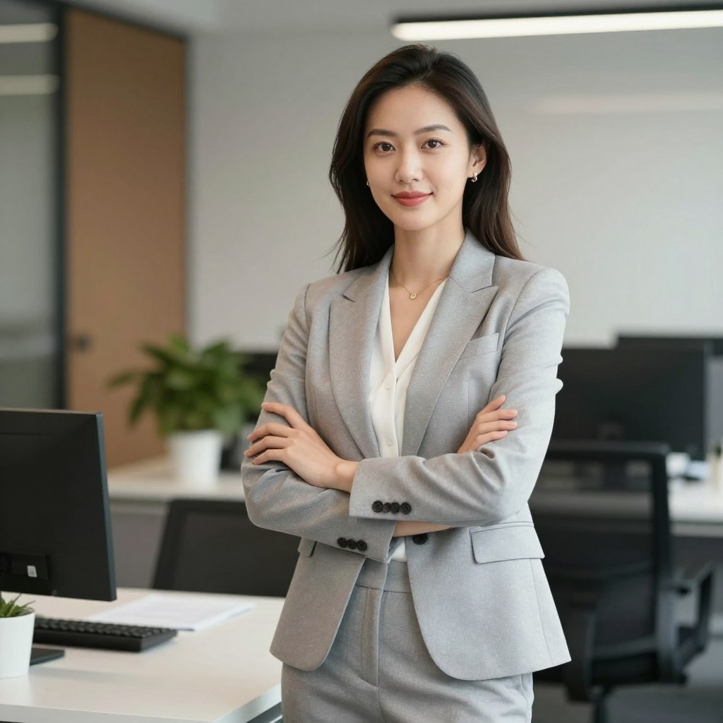 kobieta wamp w biznesowym stroju