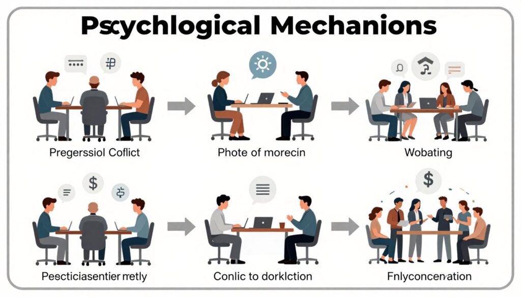 mechanizmy psychologiczne mobbingu
